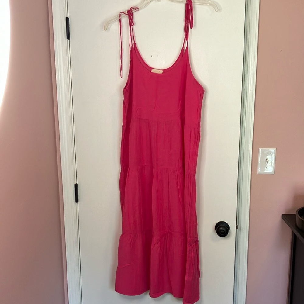 GAP Love Collection Pink tiered dress swim cover up - Picture 2 of 6